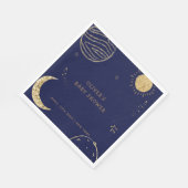 Mitternacht Galaxy Moon Star Babydusche Serviette (Ecke)