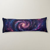 Mitternacht Galaxy Swirl - Deep Purples & Blues Seitenschläferkissen (Rückseite)