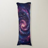 Mitternacht Galaxy Swirl - Deep Purples & Blues Seitenschläferkissen (Vorderseite Vertikal)