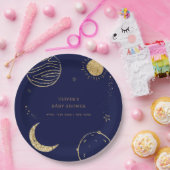 Mitternacht Galaxy Weltraumjunge Babydusche Pappteller (Party)