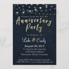 Mitternacht Glamour-Jahrestag-Party Einladung