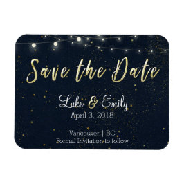 Mitternacht Glamour Save the Date Magnet