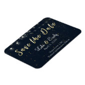 Mitternacht Glamour Save the Date Magnet (Linke Seite)