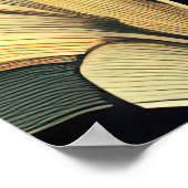 Mitternacht Gold Bloom Art Deco Poster (Ecke)