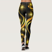 Mitternacht Gold Streak Leggings (Rückseite)