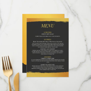 Mitternacht Goldene Hochzeitsmenü Menükarte