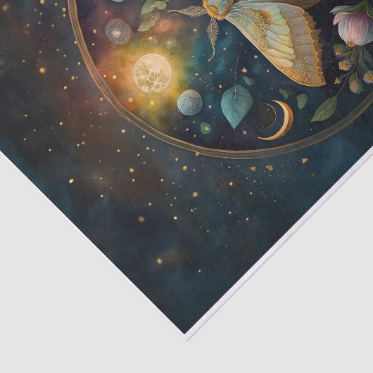 Mitternacht Gossamer Wings, Moth & Moon Seidenpapier (Ausschnitt)