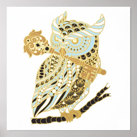 Mitternacht Großer Hornhahn Foliendrucke (Vorderseite)