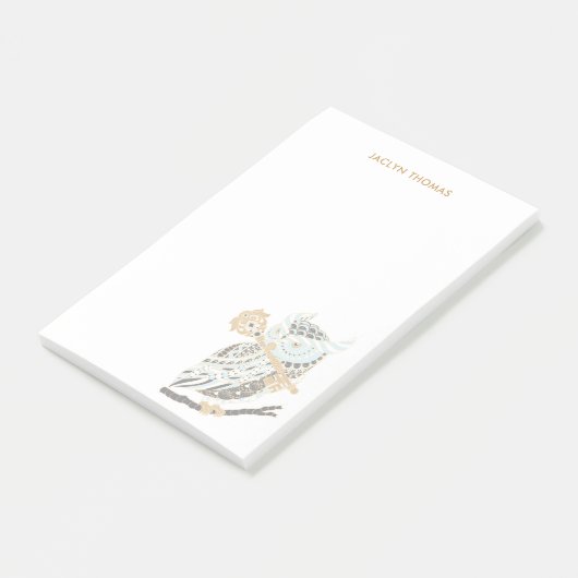 Mitternacht Großer Hornhahn Personalisiert Post-it Klebezettel (angewinkelt)