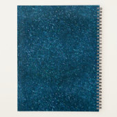 Mitternacht-Grüner Glitzer Planer (Rückseite)