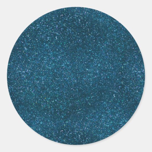 Mitternacht-Grüner Glitzer Runder Aufkleber (Vorderseite)