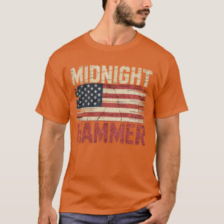 Mitternacht Hammer B-2 Stealth Jet Usa Flag T-Shirt