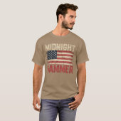 Mitternacht Hammer B-2 Stealth Jet Usa Flag T-Shirt (Vorne ganz)
