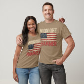 Mitternacht Hammer B-2 Stealth Jet Usa Flag T-Shirt (Unisex)