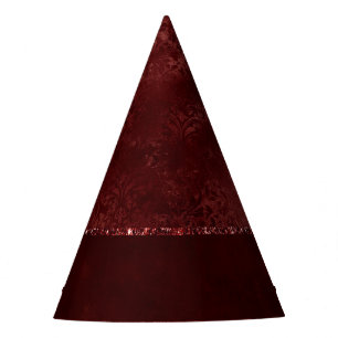 Mitternacht Henna Romance Red Satiny Grunge Dama Partyhütchen