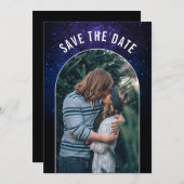 Mitternacht Himmel und leuchtende Sterne Galaxy We Save The Date (Vorne/Hinten)