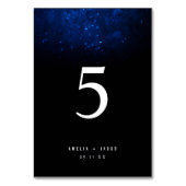 Mitternacht Himmel und leuchtende Sterne Galaxy We Tischnummer (Rückseite)
