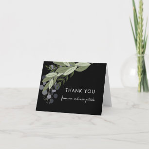 Mitternacht Hochzeit Sprigs Vielen Dank Note Card Dankeskarte