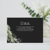 Mitternacht-Hochzeitsprigs-Karte Begleitkarte (Stehend Vorderseite)