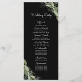 Mitternacht Hochzeitsprigs Programm (Rückseite)