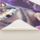 Mitternacht Howl Floral Wolf Sherpadecke (3/4)