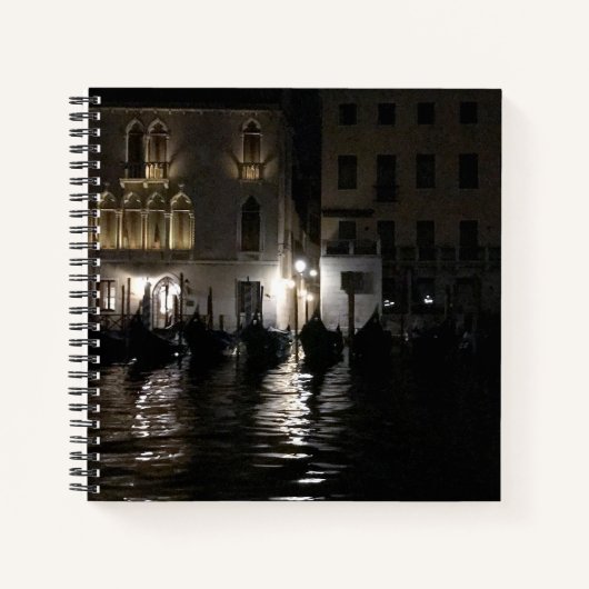 Mitternacht im Bullet Journal des Canal Grande Notizblock (Vorderseite)