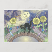 Mitternacht im Garten der Libellen Postkarte (Vorderseite)