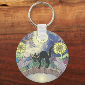 Mitternacht im Garten der Libellen Schlüsselanhänger (Vorderseite)