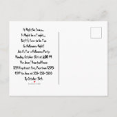 Mitternacht im Halloween-Party Einladungspostkarte (Rückseite)