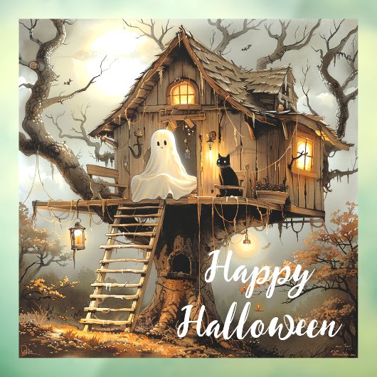 Mitternacht im Lantern Tree Fensteraufkleber (Blatt 3)