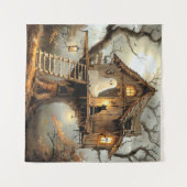 Mitternacht im Lantern Tree Wandteppich (Vorderseite (Horizontal))