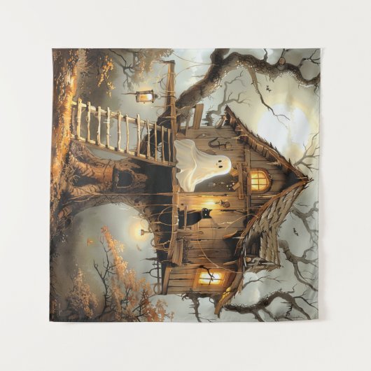 Mitternacht im Lantern Tree Wandteppich (Vorderseite (Horizontal))