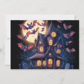 Mitternacht im Spuk Anwesen Einladung (Vorderseite)