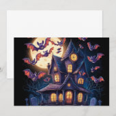 Mitternacht im Spuk Anwesen Einladung (Vorne/Hinten)