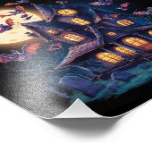 Mitternacht im Spuk Anwesen Fotodruck (Ecke)