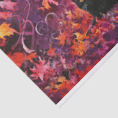 Mitternacht im Wald, Schwarze Katze, Herbstblätter Seidenpapier (Ausschnitt)