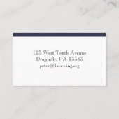 Mitternacht-Imitatflanell der Visitenkarte (Rückseite)