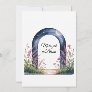 Mitternacht in Bloom - Elegante, florale Atmosphär Einladung