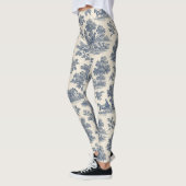 Mitternacht in der Wiese - Blauer Toilpattern Legg Leggings (Links)