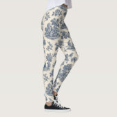 Mitternacht in der Wiese - Blauer Toilpattern Legg Leggings (Rechts)