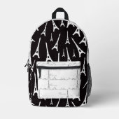 Mitternacht in Paris Eiffelturm Bedruckter Rucksack (Vorderseite)