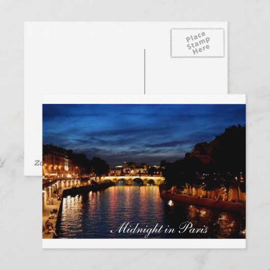 Mitternacht in Paris Karte (Vorne/Hinten)