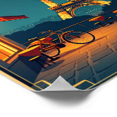 Mitternacht in Paris - Vintage Travel Poster (Ecke)