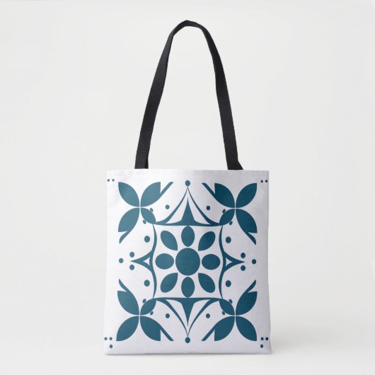 Mitternacht Indigo Mandala Tote Bag Tasche (Vorderseite)