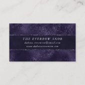 Mitternacht Indigo Romance | Satiny Grunge Brandin Visitenkarte (Rückseite)
