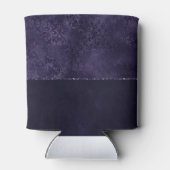 Mitternacht Indigo Romance | Satiny Grunge Damask Dosenkühler (Rückseite)