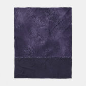 Mitternacht Indigo Romance | Satiny Grunge Damask Fleecedecke (Vorderseite)
