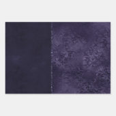 Mitternacht Indigo Romance | Satiny Grunge Damask Geschenkpapier Set (Vorderseite)
