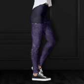 Mitternacht Indigo Romance | Satiny Grunge Damask Leggings