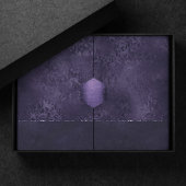 Mitternacht Indigo Romance | Satiny Grunge Damask Seidenpapier